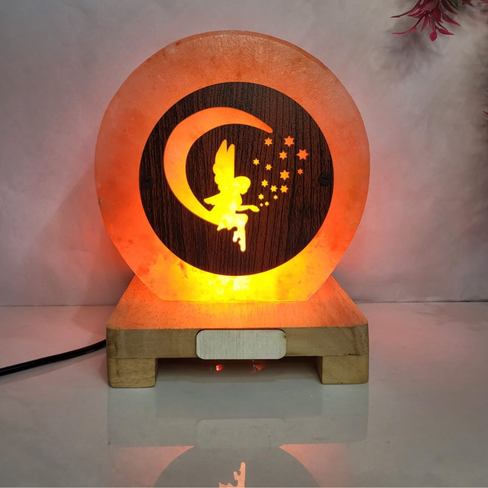 Moon Fairy Himalayan Rock Salt 3D Tile Lamp – Moon Fairy Engraved Lamp