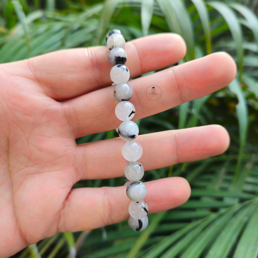 Tourmalinated Quartz Bracelet (8mm)