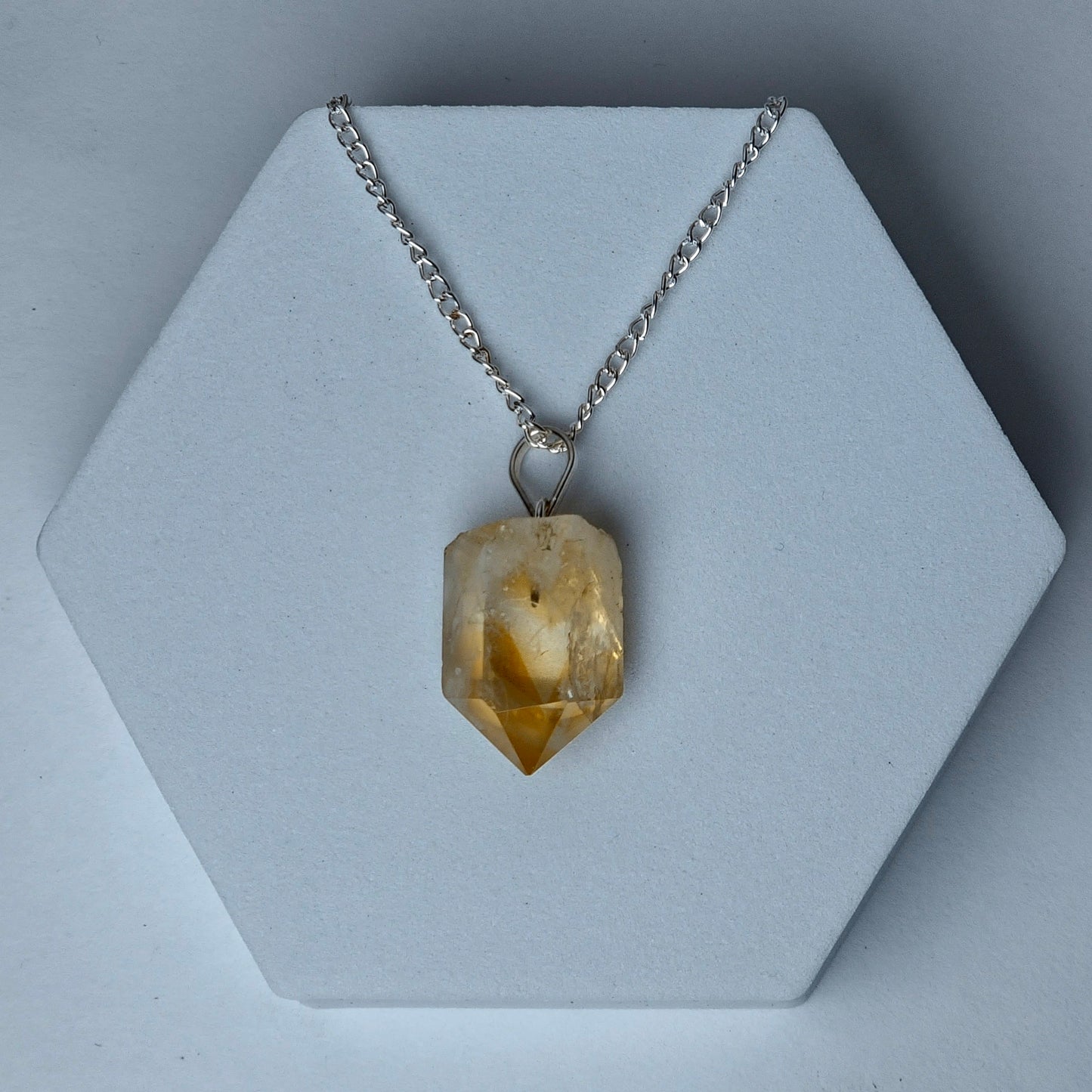 Citrine Raw Point Pendant