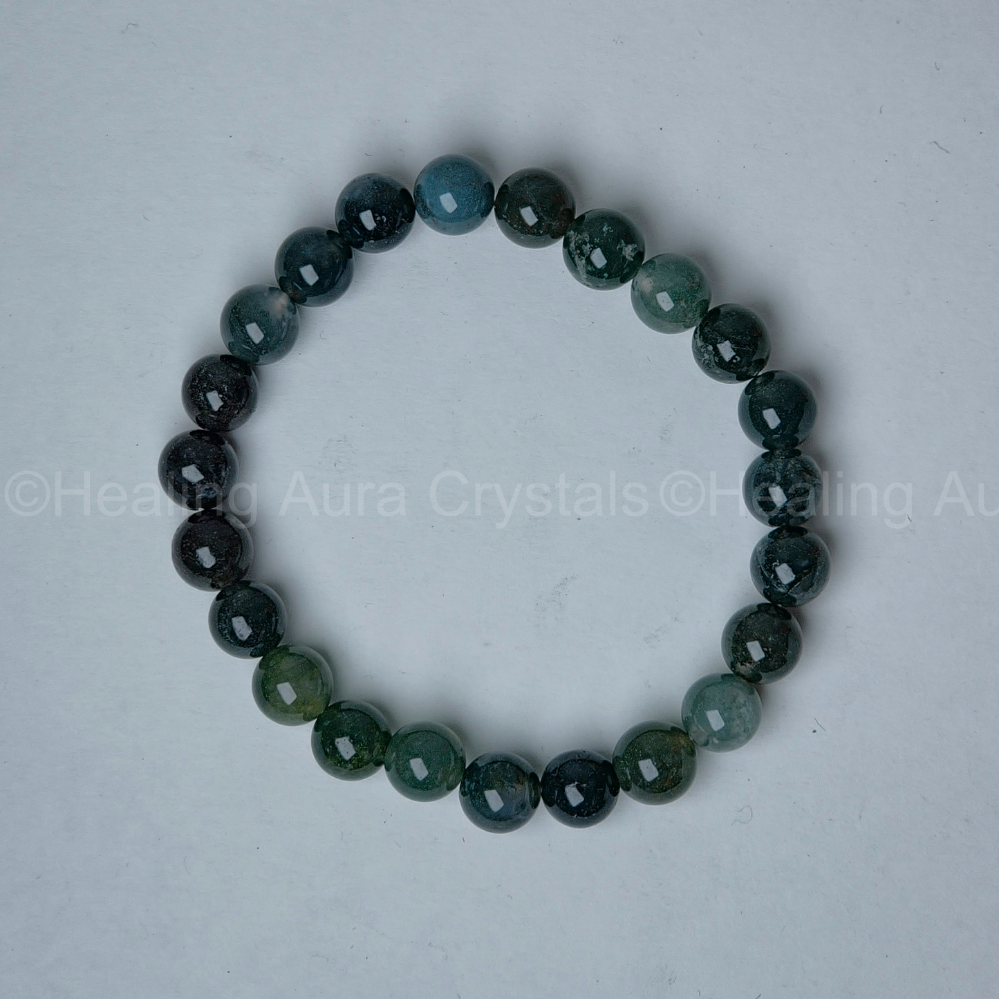 Moss Agate Bracelet (8mm)