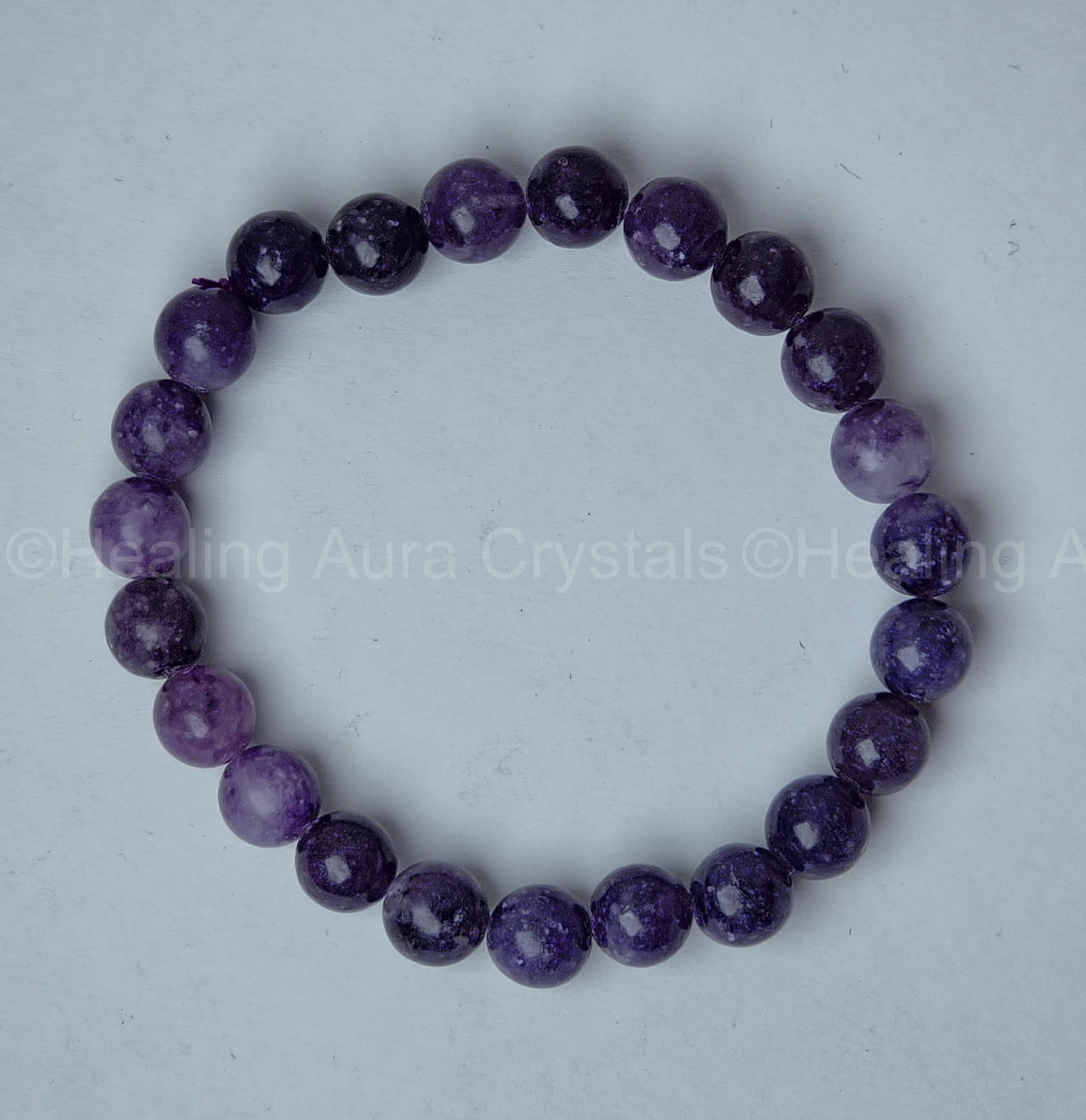 Lepidolite Bracelet (Dark Purple)- 8mm
