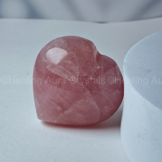 Rose Quartz Heart- Premium Quality