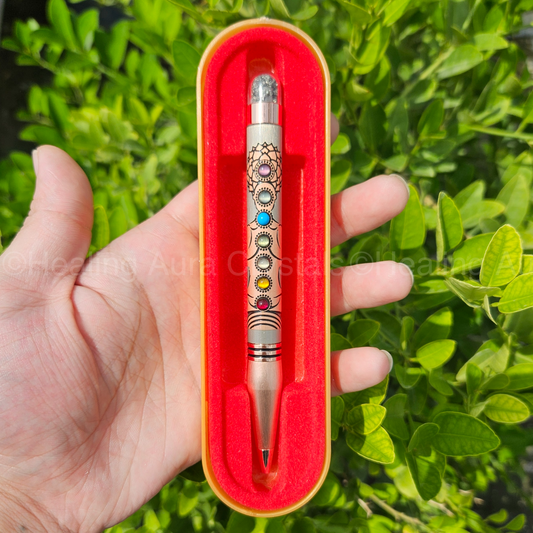 7 Chakra Crystals Pen- with box