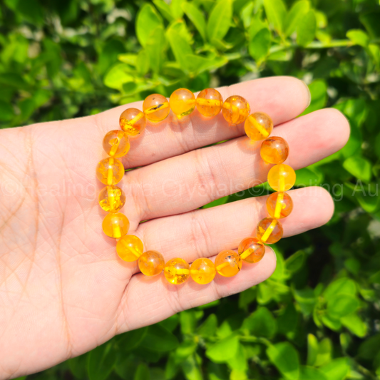 Amber Bracelet - Natural (8mm)