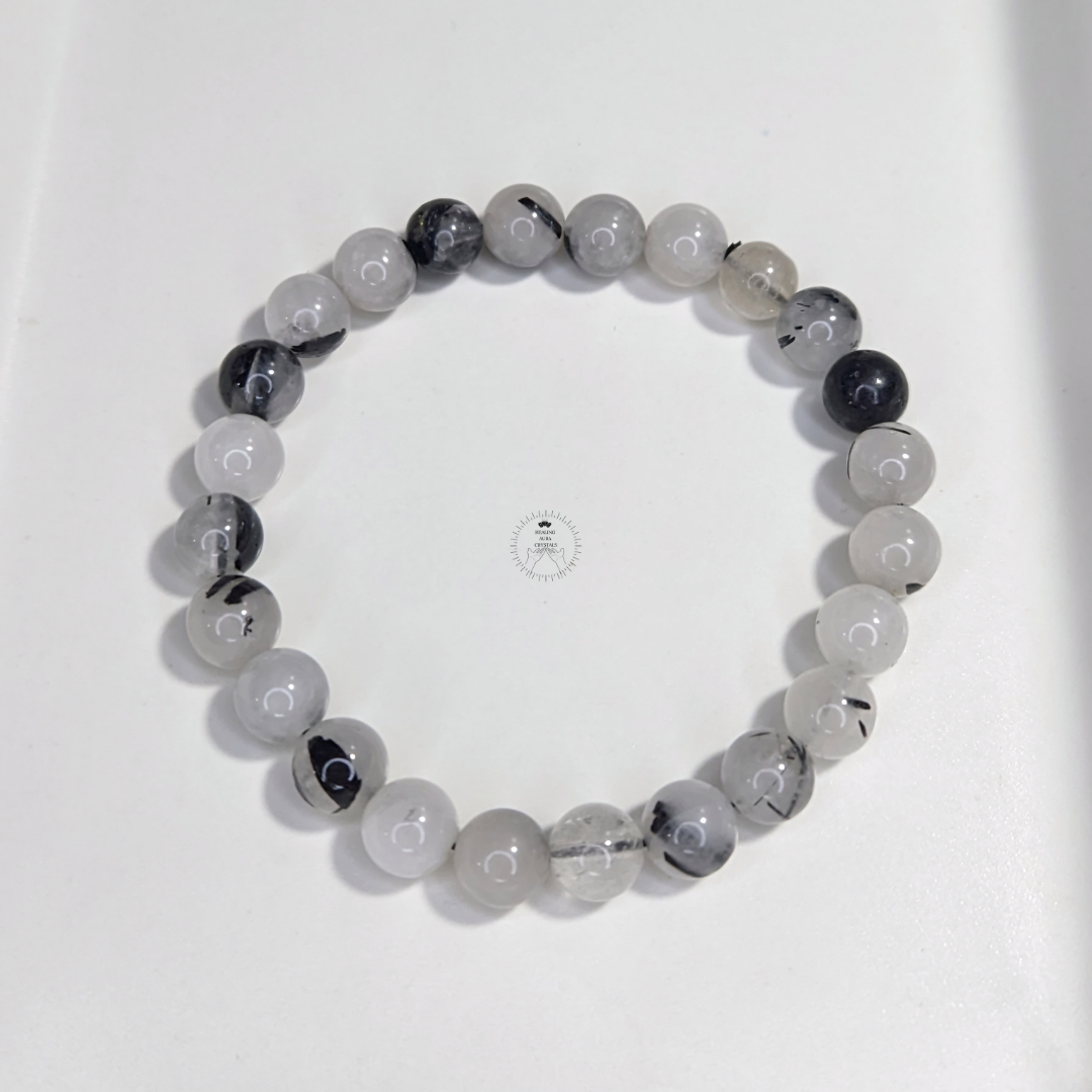 Tourmalinated Quartz Bracelet (8mm)