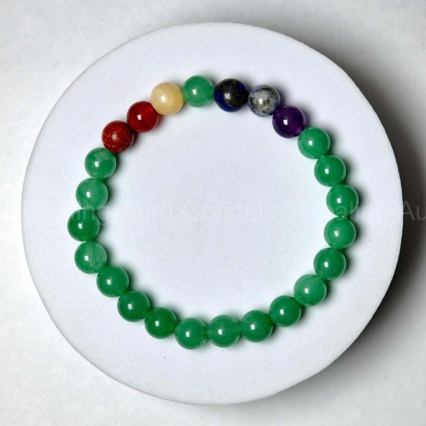 7 Chakras with Green Aventurine Bracelet (8mm)