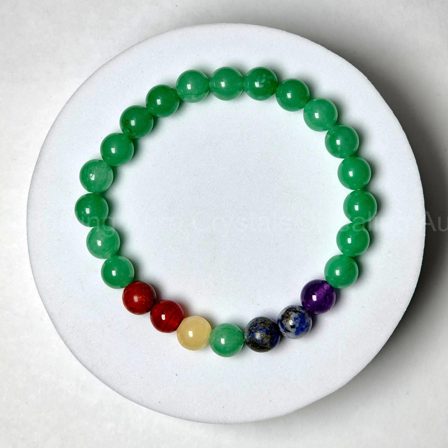 7 Chakras with Green Aventurine Bracelet (8mm)