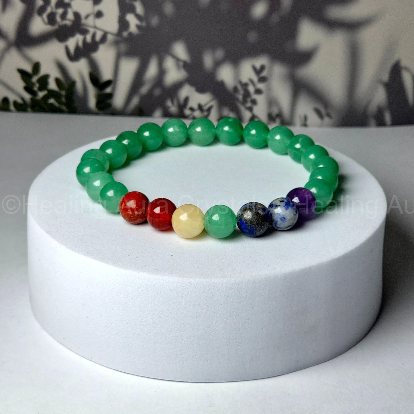 7 Chakras with Green Aventurine Bracelet (8mm)
