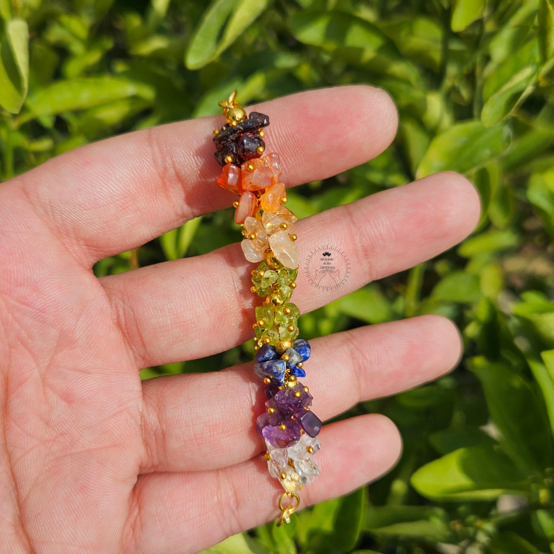 7 Chakra Chips Chain Bracelet