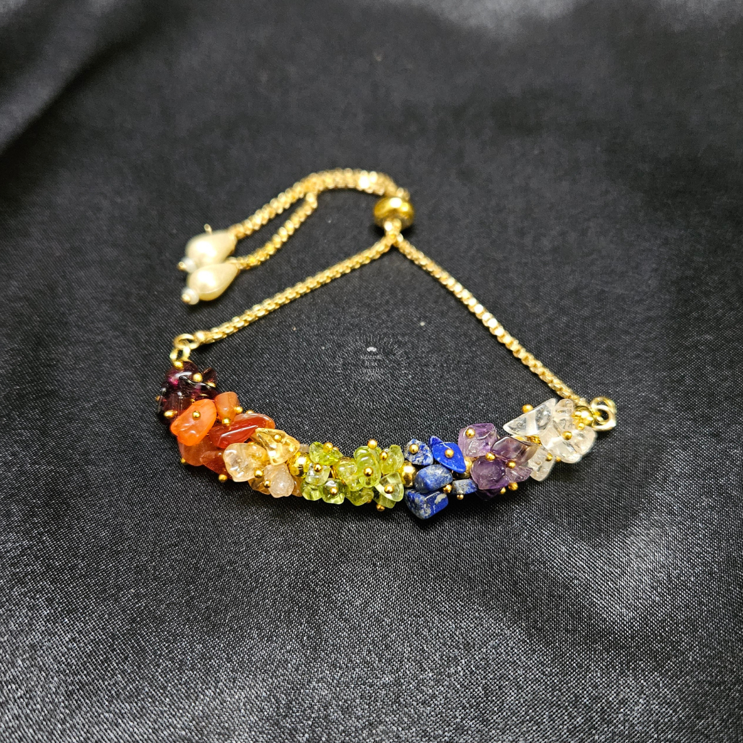 7 Chakra Chips Chain Bracelet