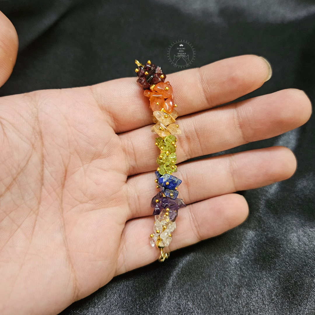 7 Chakra Chips Chain Bracelet