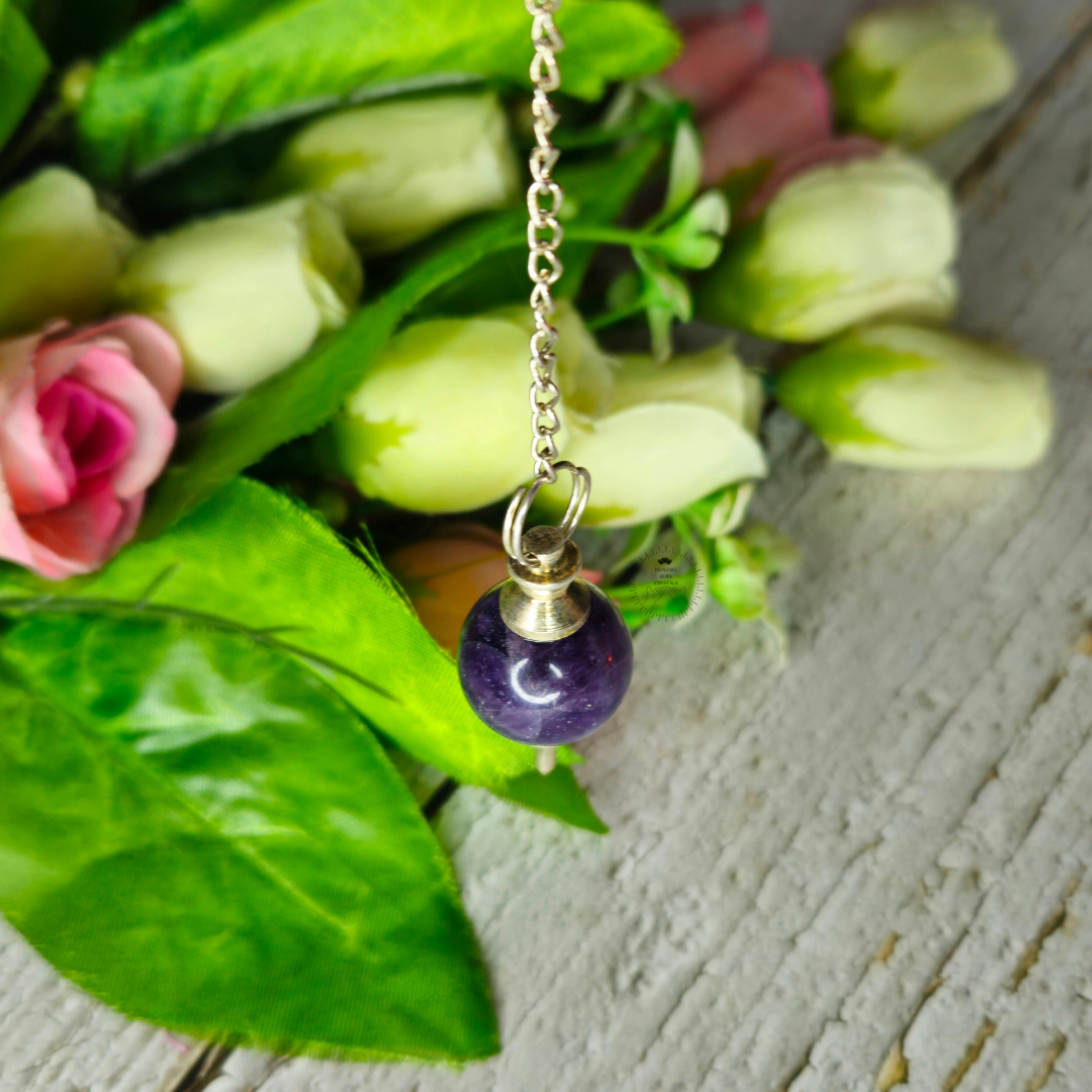 Amethyst Sphere Dowsing Pendulum