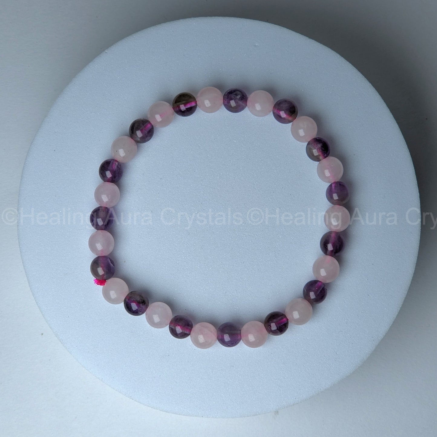 Amethyst & Rose Quartz Bracelet (6mm)