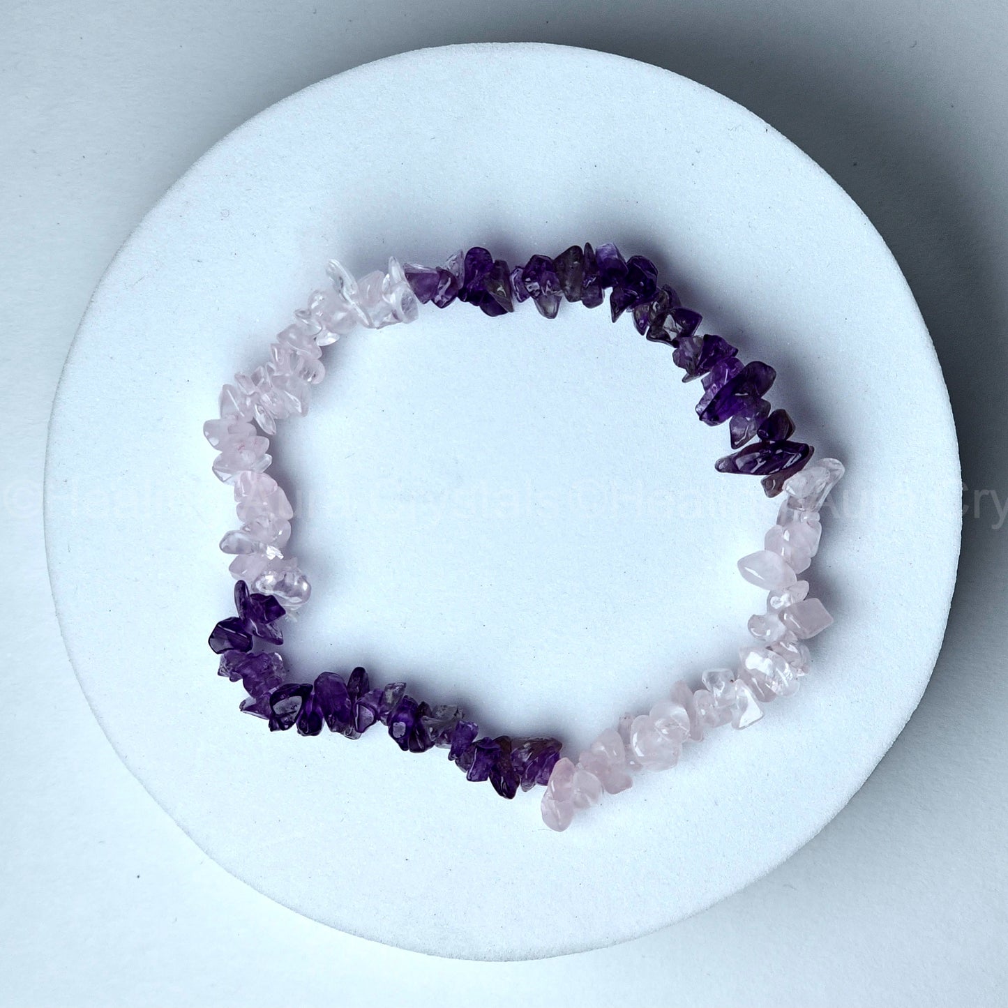 Amethyst & Rose Quartz Chip Bracelet – Calmness & Self Love