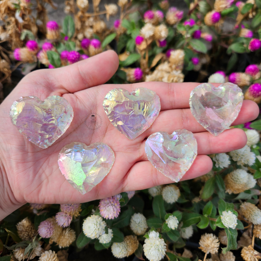 Angel Aura Quartz Mini Heart