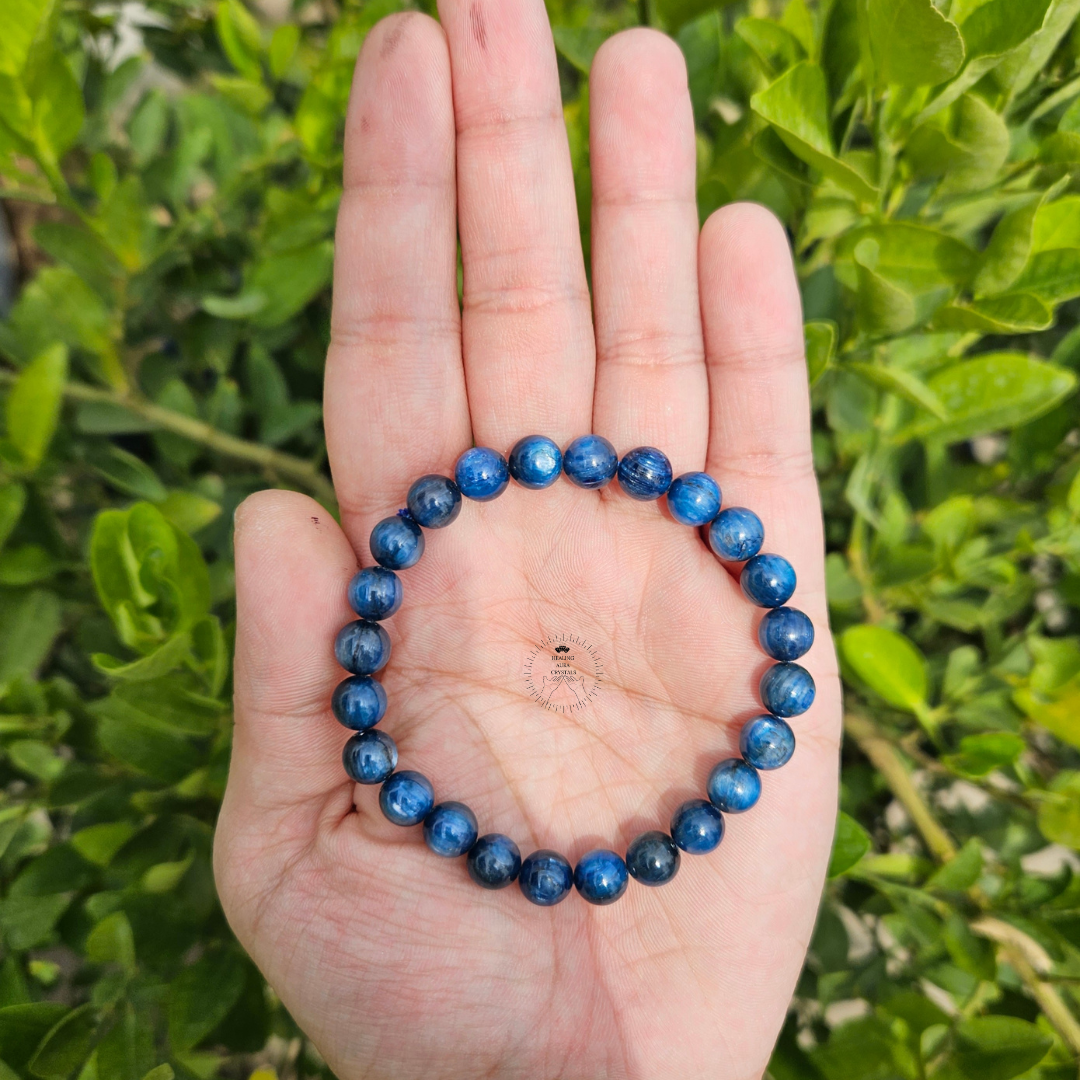 Blue Kyanite Bracelet -Premium Quality (8mm)