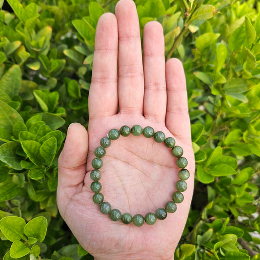 Canadian Green Jade Bracelet (8mm)