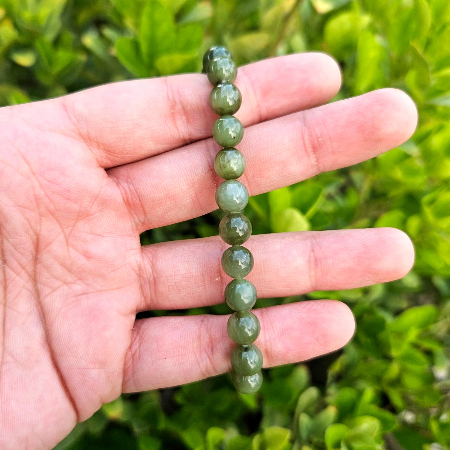 Canadian Green Jade Bracelet (8mm)