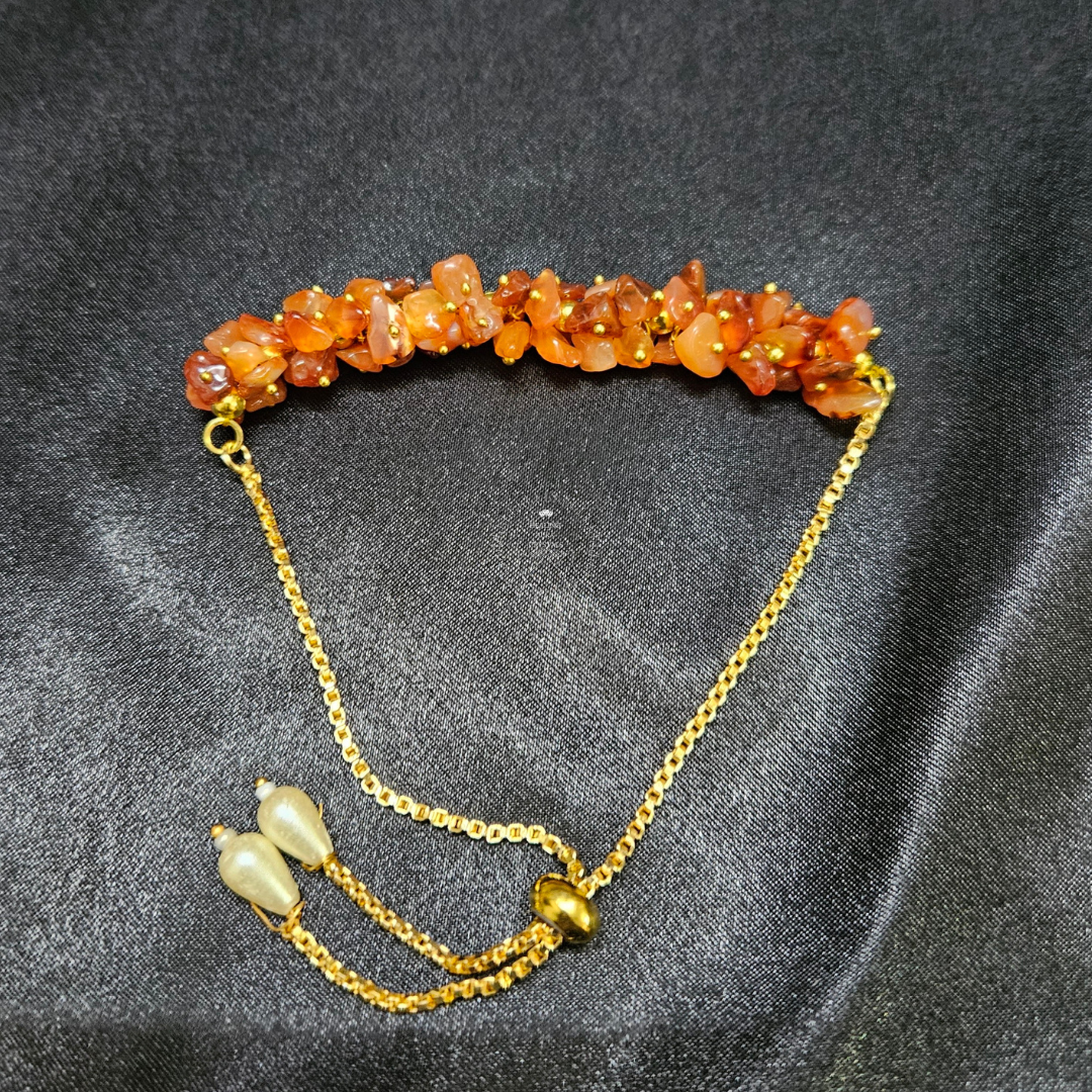 Carnelian Chip Chain Bracelet