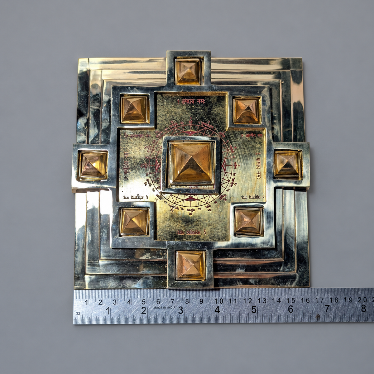 Brass Vastu Mahapurush Navgraha Yantra