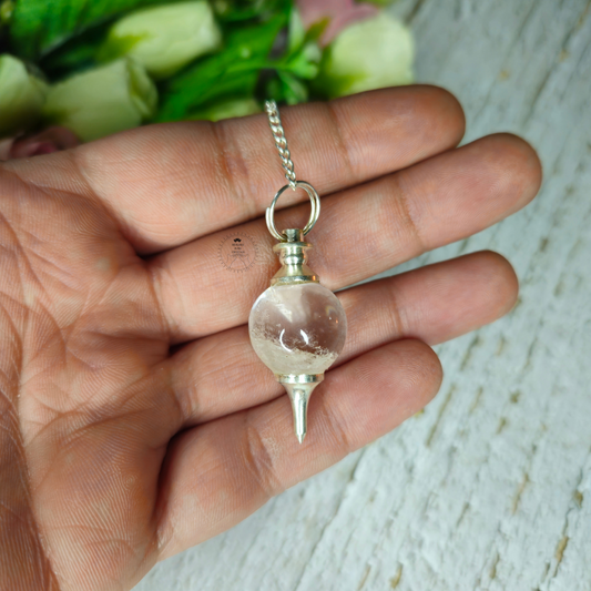 Clear Quartz Dowsing Sphere Pendulum