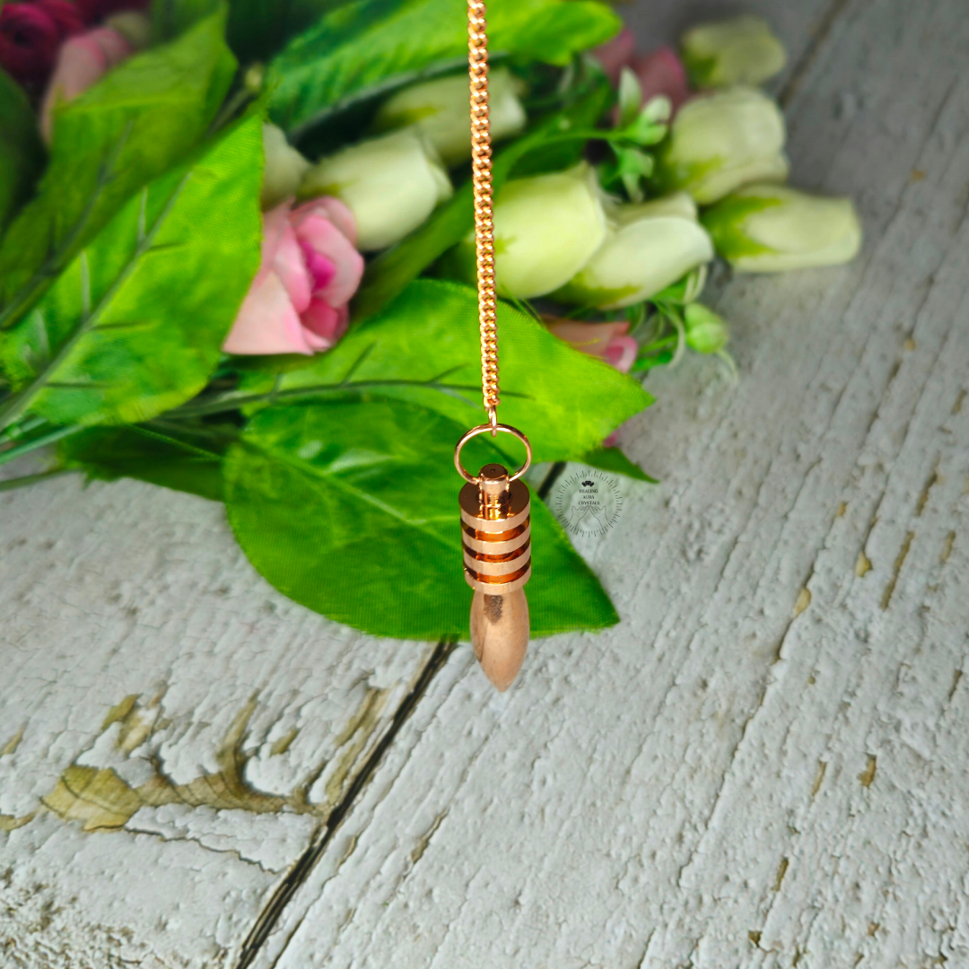 Copper Long Bullet Shape Pendulum