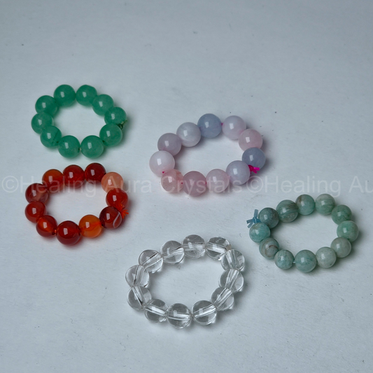 Crystal Bead Rings (6mm) – Rings for Style & Energy