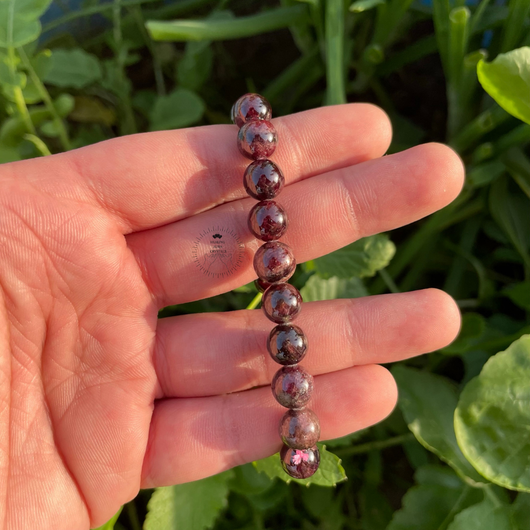 Garnet Bracelet (10mm) -AAA Quality