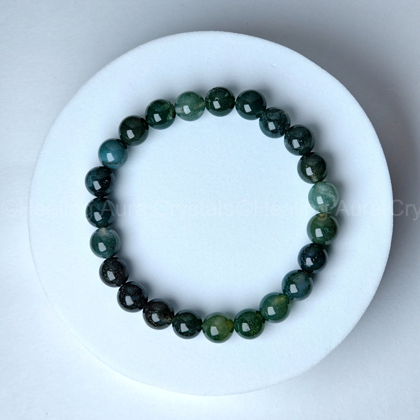 Moss Agate Bracelet (8mm)