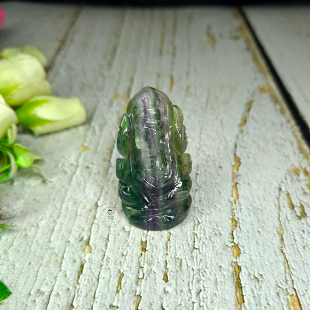 Multi/ Rainbow Fluorite Lord Ganesha Idol