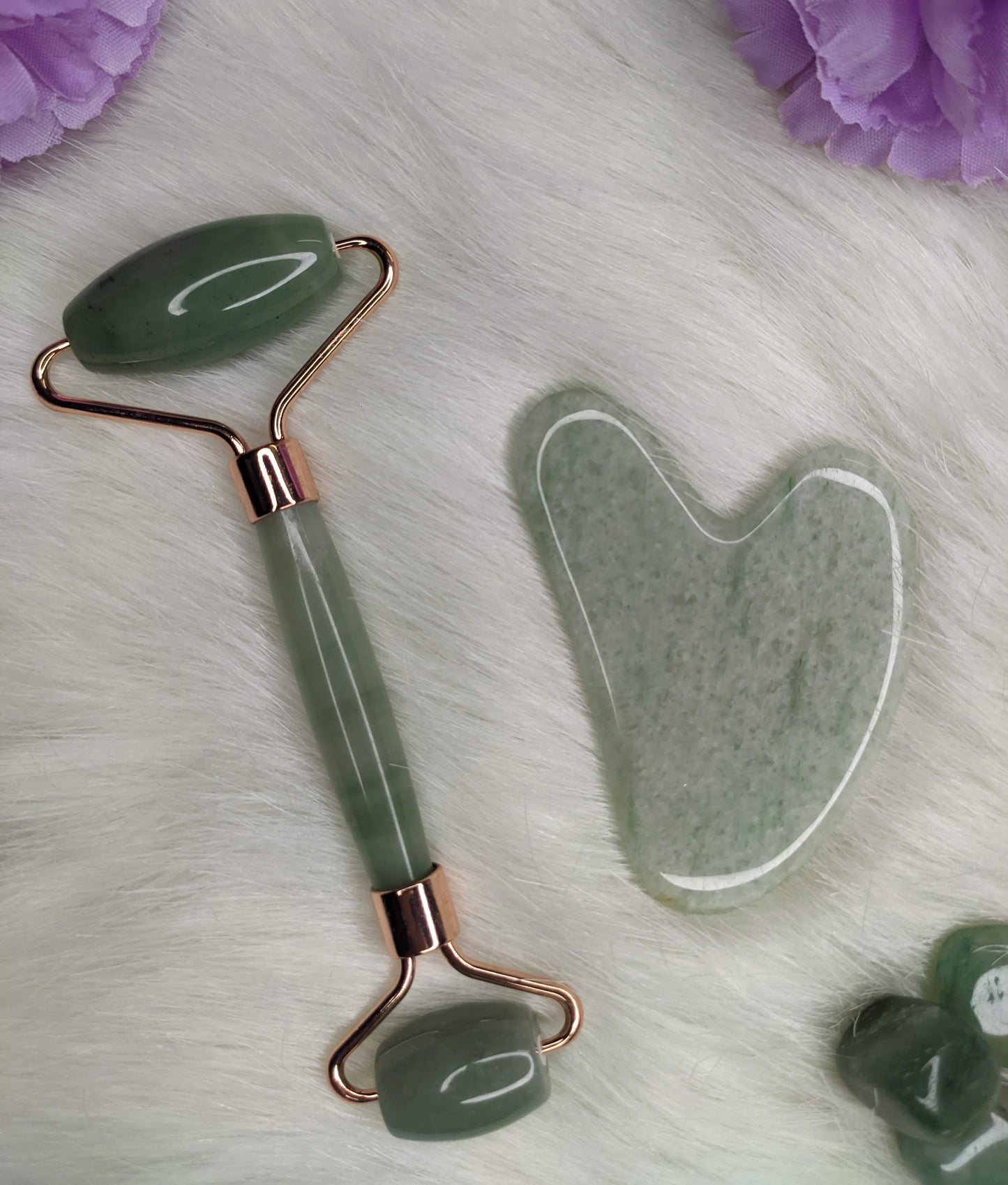 Green Aventurine Face Roller & Gua Sha Set