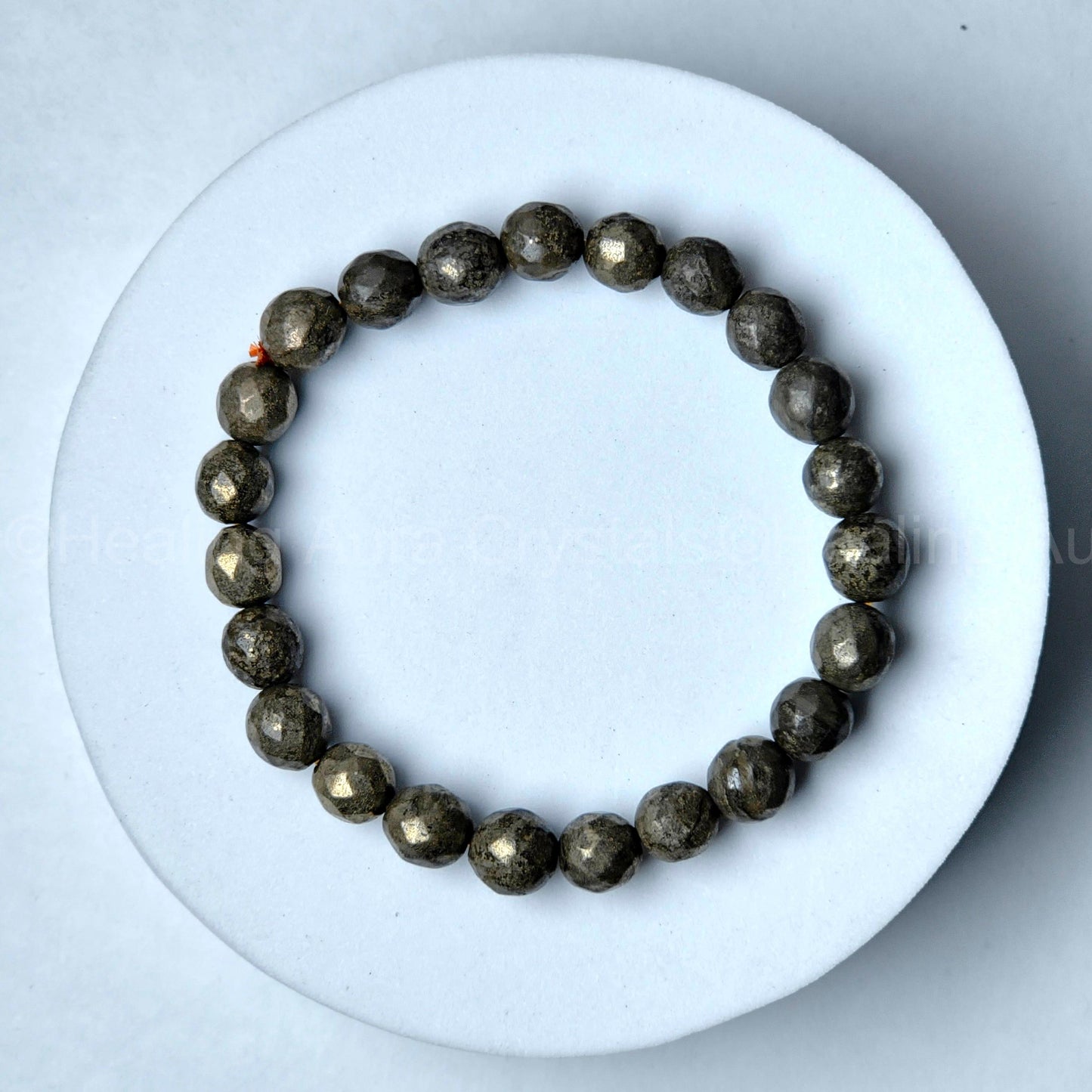 Pyrite Diamond Cut Bracelet (8mm)