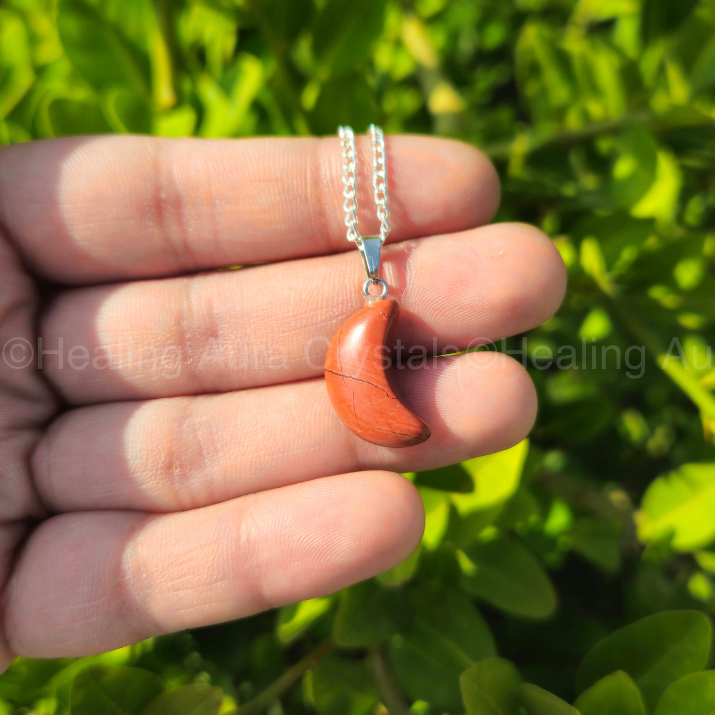 Red Jasper Mini Moon Pendant