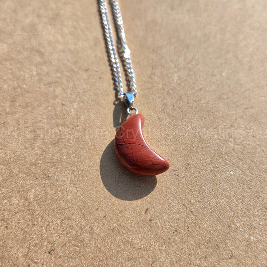 Red Jasper Mini Moon Pendant