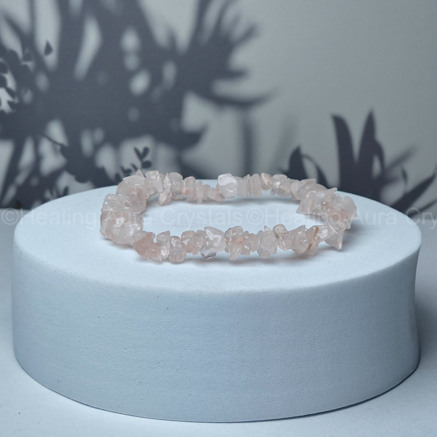 Rose Quartz chip bracelet