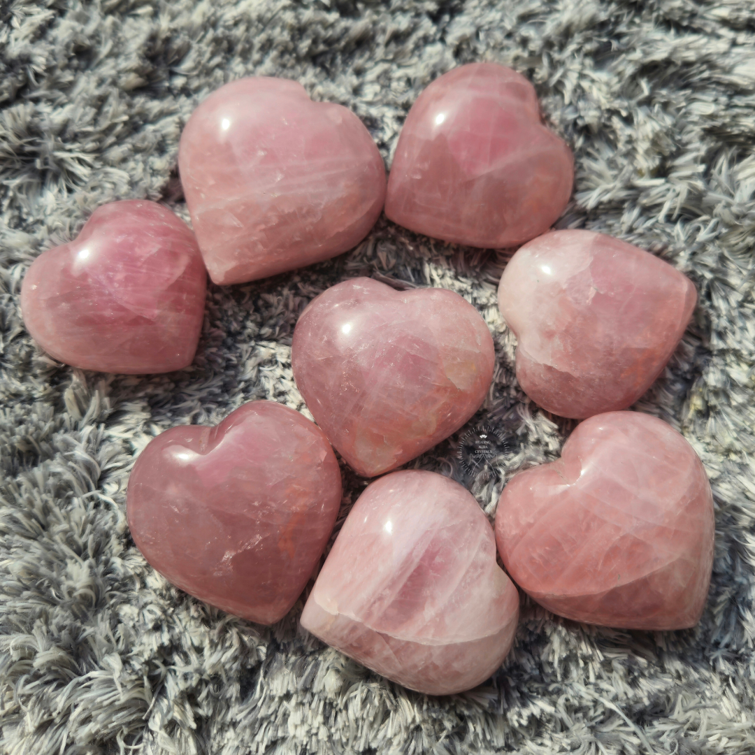 Rose Quartz Heart- Premium Quality