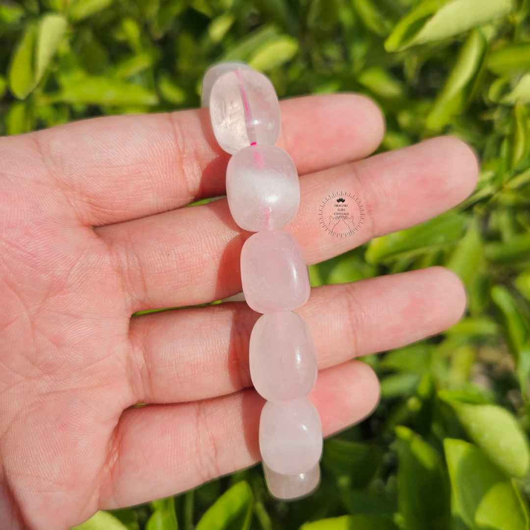 Rose Quartz Tumble Bracelet