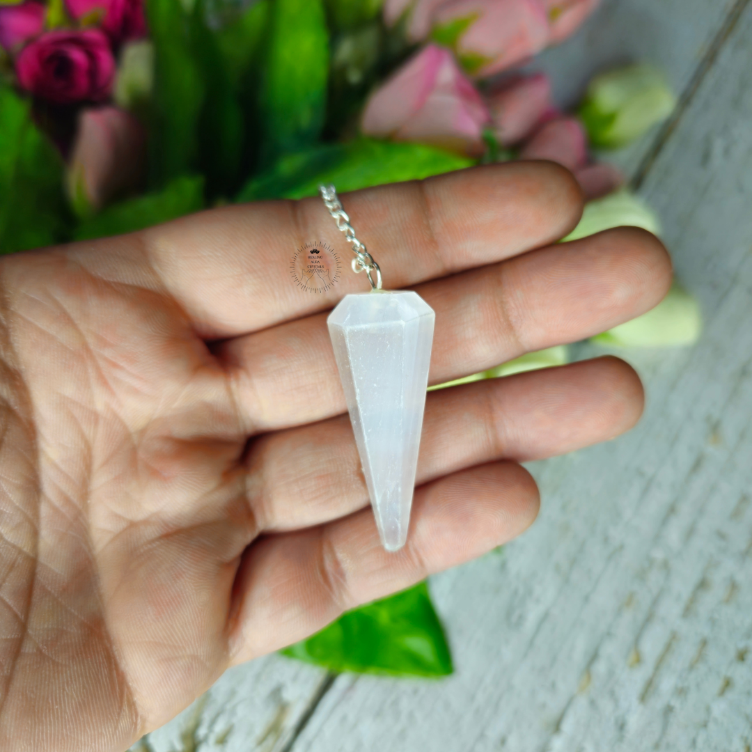 Selenite Dowsing Pendulum
