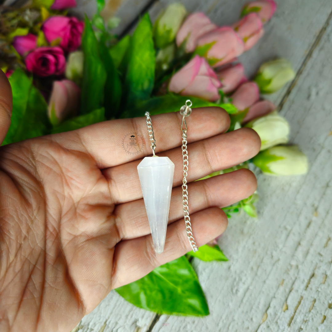 Selenite Dowsing Pendulum