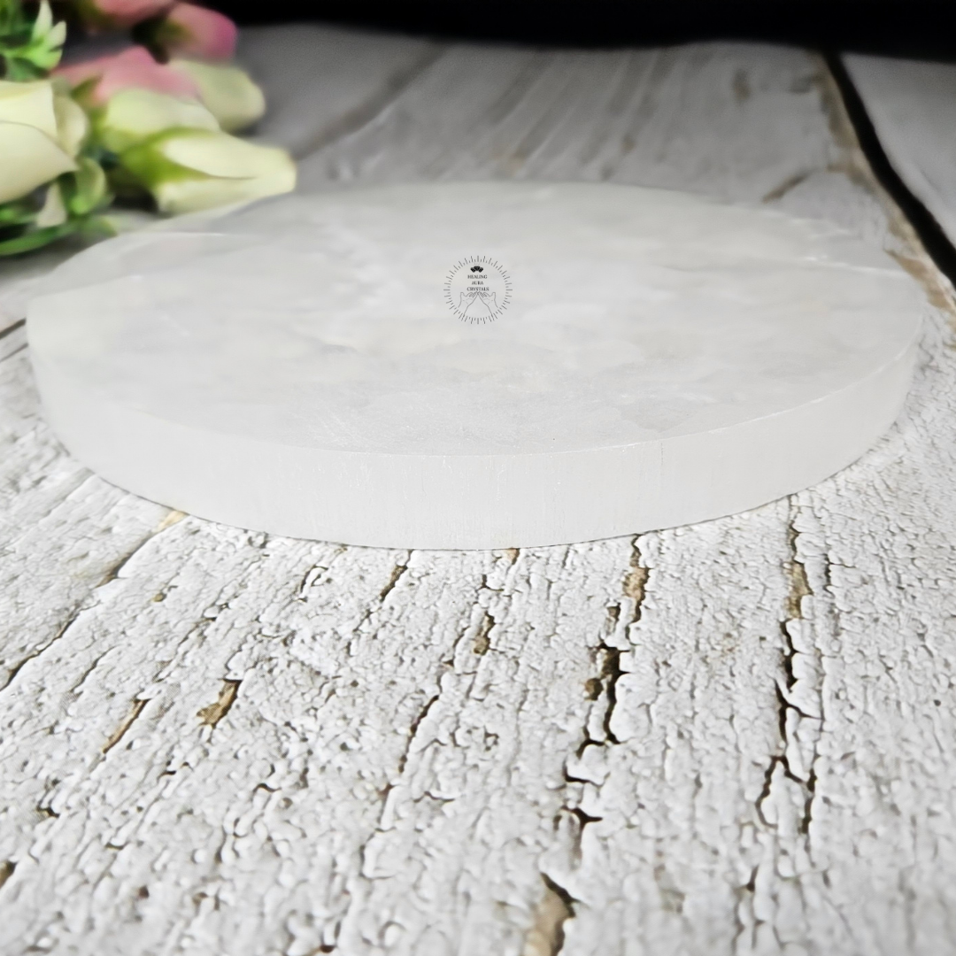 Selenite Charging Plate Large 6 inches (Round)
