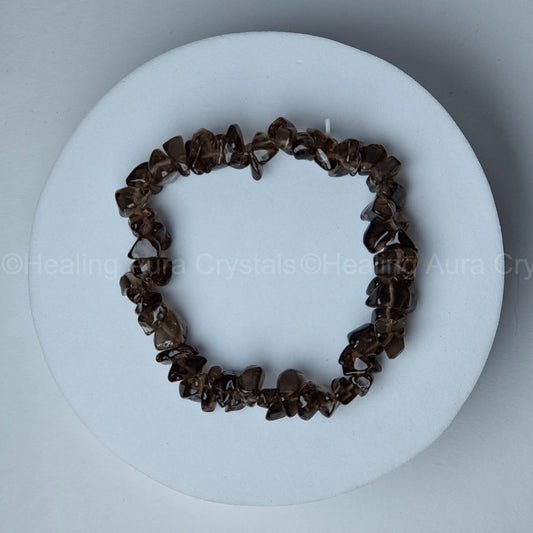 Smoky Quartz Chip Bracelet- Premium Quality