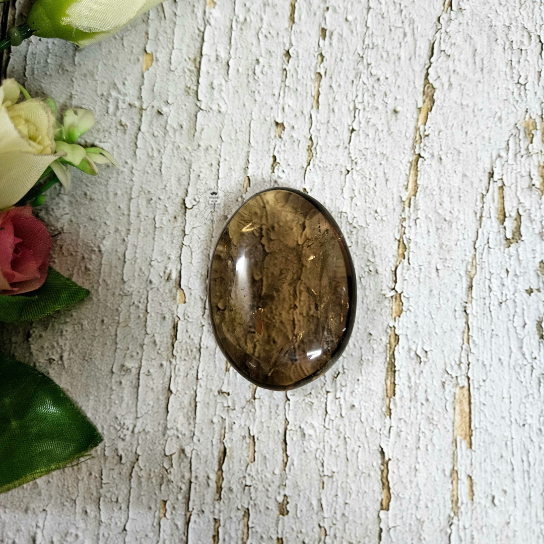 Smoky Quartz Palm Stone