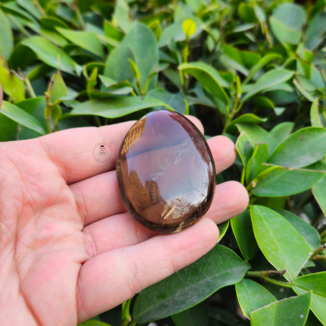 Smoky Quartz Palm Stone