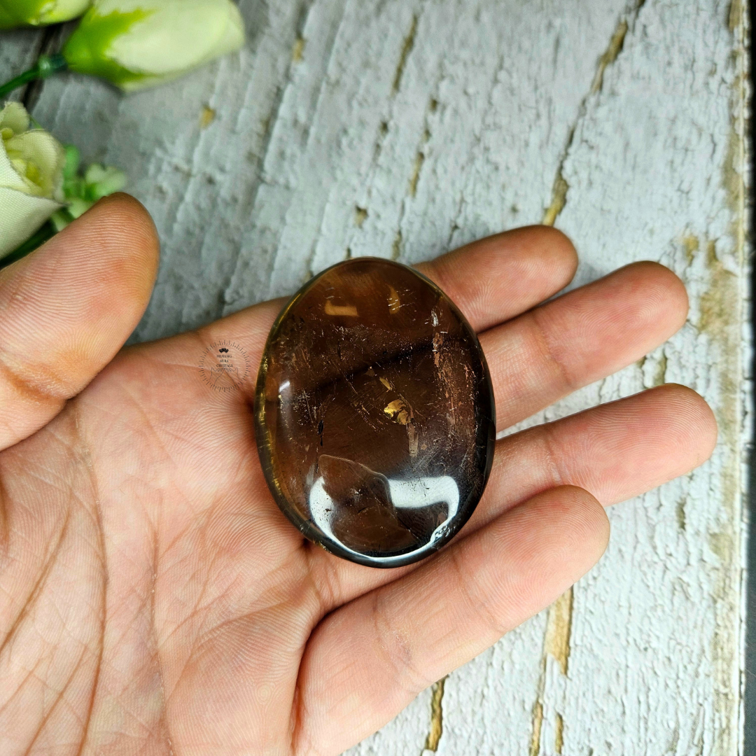Smoky Quartz Palm Stone