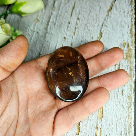 Smoky Quartz Palm Stone