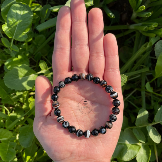 Sulemani Hakik/Botswana Agate Bracelet (8mm)- Premium Quality
