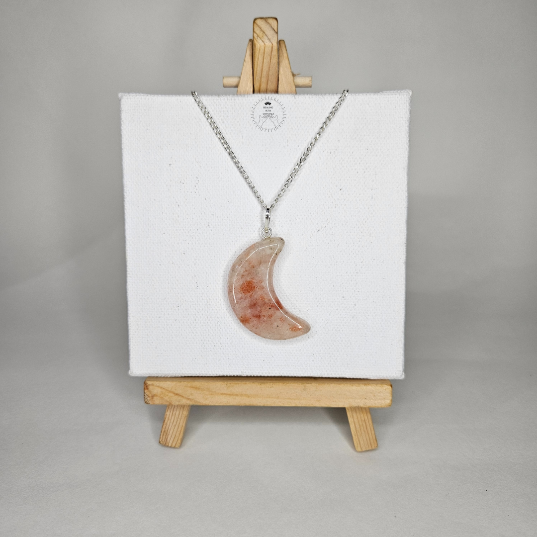 Sunstone Moon Pendant