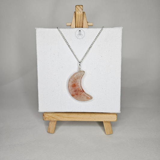 Sunstone Moon Pendant
