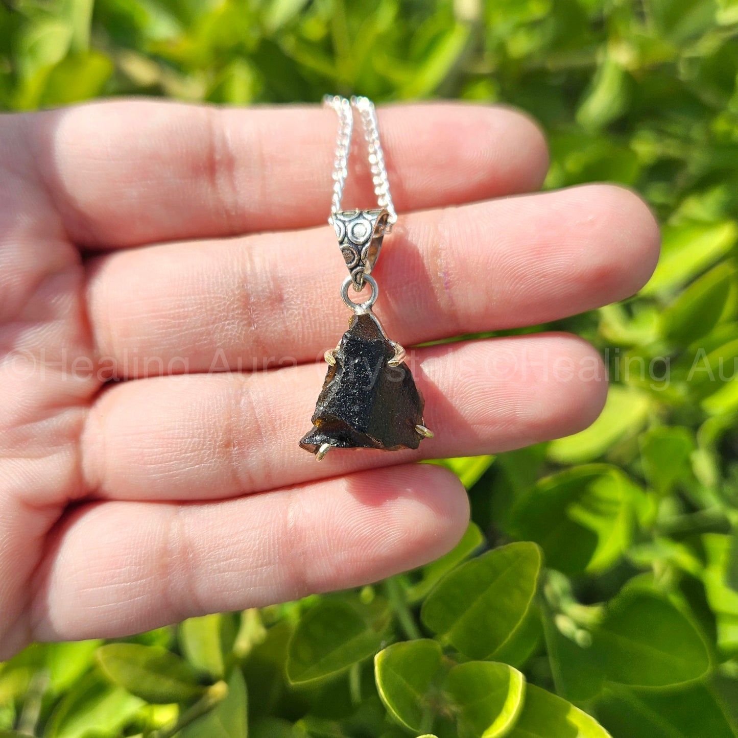 Black Tektite Pendant