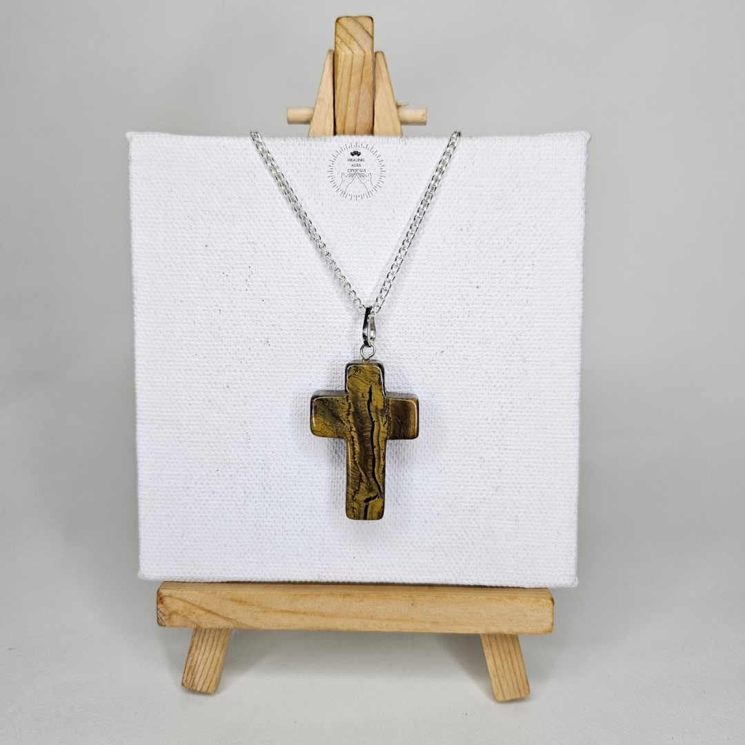 Tiger's Eye Cross Pendant